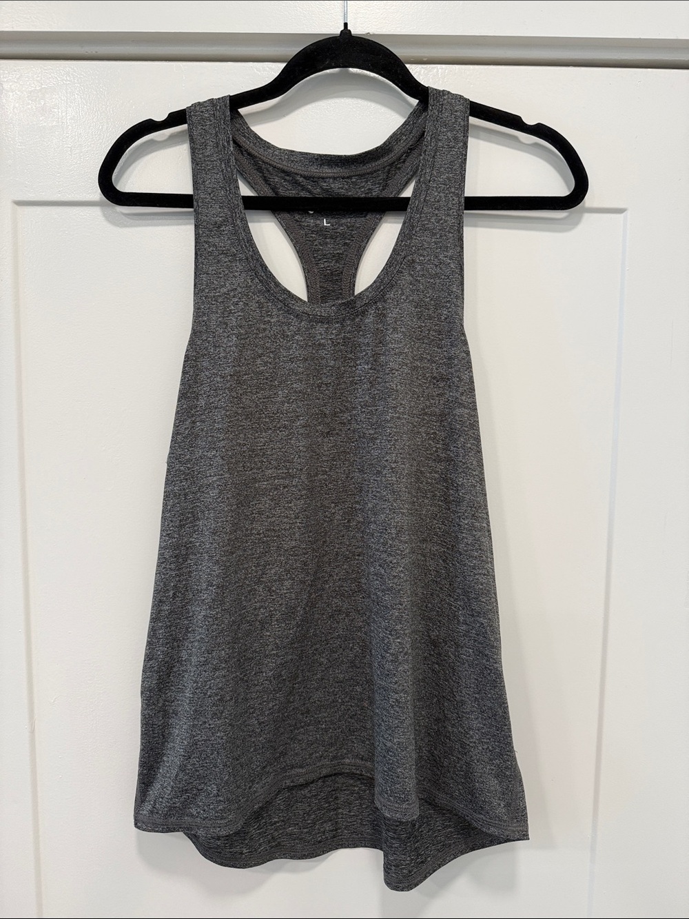 Quince Heather Gray Racerback Tank Top large